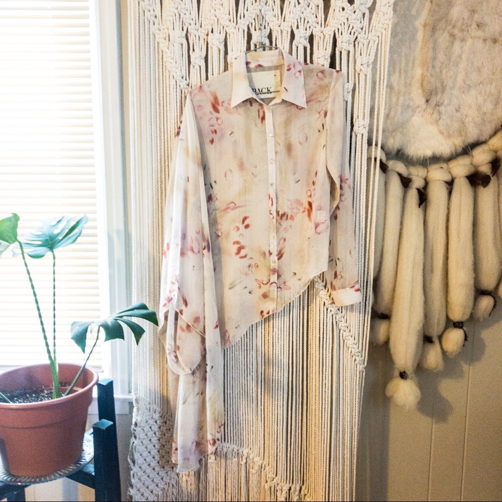 Oak NYC A-Symmetrical Bell Sleeve Blouse - Picture 2 of 5